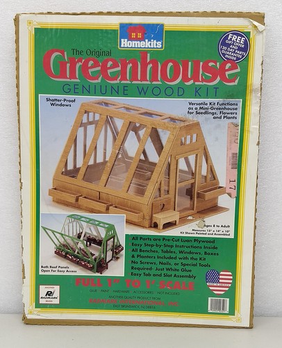 Radmark Homekits Original Greenhouse Wood Model Kit ~ VINTAGE NEW & SEALED - Picture 1 of 9