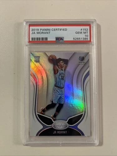 2019-20 Panini Certified #152 Ja Morant PSA 10 Gem Mint Low POP RC Grizzlies