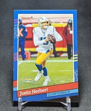 Justin Herbert 1991 Retro 2021 Donruss Football Card #91-28 Los Angeles Chargers