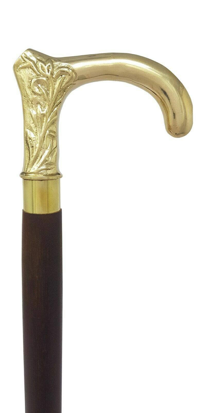 Nautical Brass Solid Umbrella Head Handle Vintage… - image 1