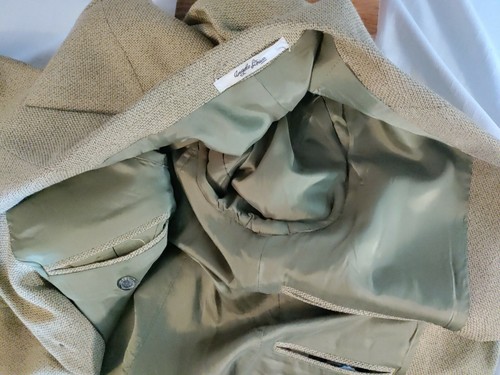 Men Angelo Litrico gold brown polyester viscose sports coat jacket 40S RARE NWOT - Picture 9 of 12