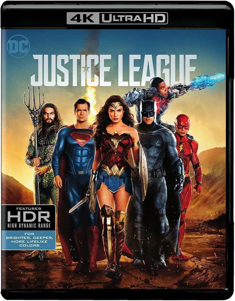 Justice League (4K Ultra HD/Blu-ray, 2017, 2-Disc Set) NEW