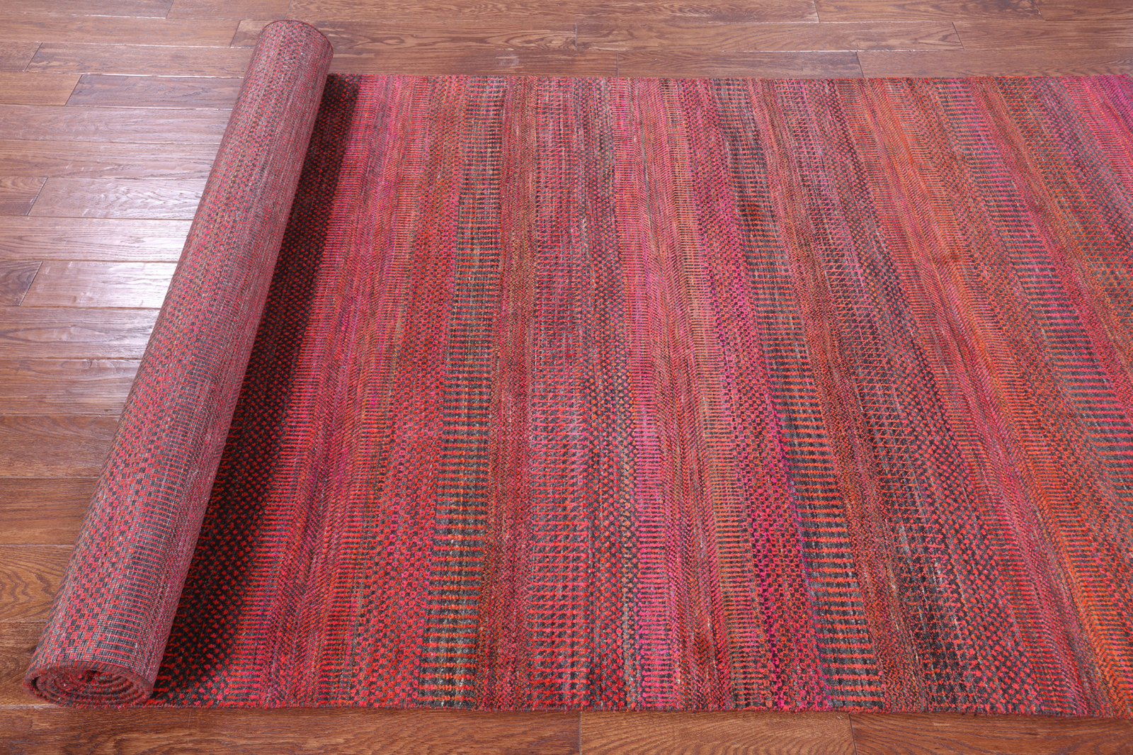 5' 1" X 13' 10" Super Savannah Gabbeh Hand Knotted Wool & Silk Rug - Q18862