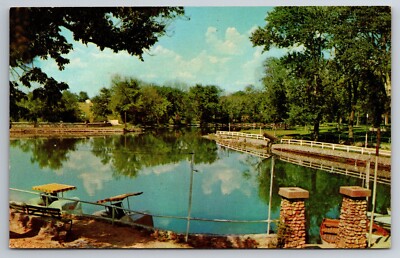 MO, Springfield, Dolling Park Lake, Vintage Postcard