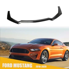 For 18 19 20 Ford Mustang GT Black Front Bumper Lip Spoiler Splitter ！