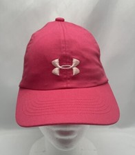 Under Armour Youth Girls Pink Embroidered Adjustable Strapback Baseball Hat Cap