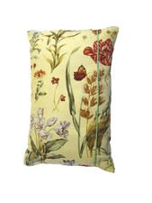 Vintage 18" X 12  Multicolor Floral And Butterfly Throw Pillow