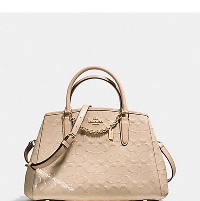 NWT COACH Small Margot Carryall Debossed Patent SATCHEL Bag F55451 $475  - Main Image