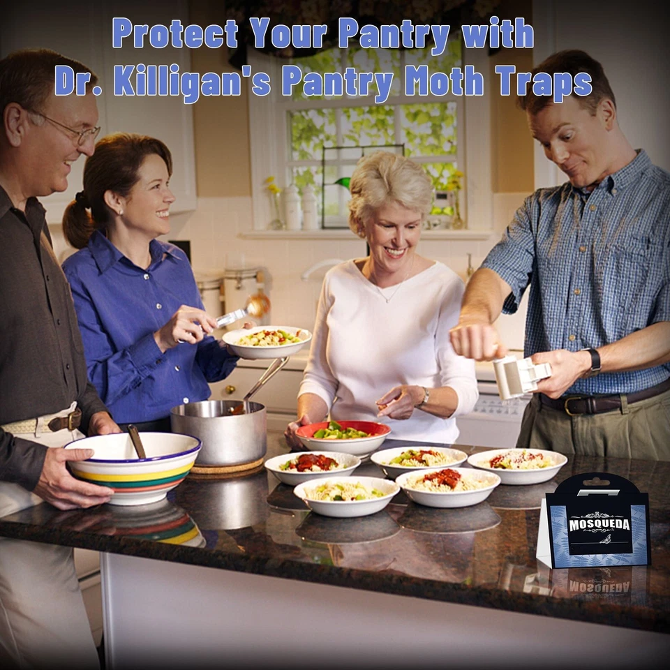 6 pacotes de armadilhas para traças de despensa - Apanhadores profissionais de cola adesiva com feromônios - Imagem 4 de 4