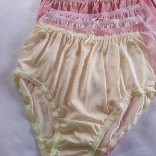 7 Ropa Interior Mujer Bragas de Nylon Sedoso Ligero Suave Calzoncillos Cintura Alta 28"-34"Talla M - Imagen 9 de 13