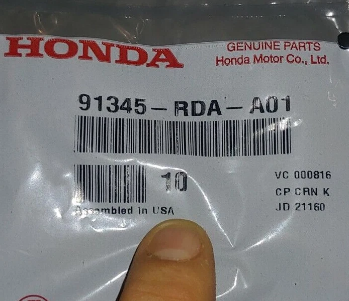 OEM HONDA ACURA BOMBA DE DIRECCIÓN ASISTIDA ENTRADA Y SALIDA JUNTAS TÓRICAS NUEVO KIT DE 2 PIEZAS Foto 3 de 4