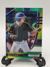 2020 Panini Prizm Draft Picks Baseball Gus Steiger Lime Green Pulsar Prizm Card