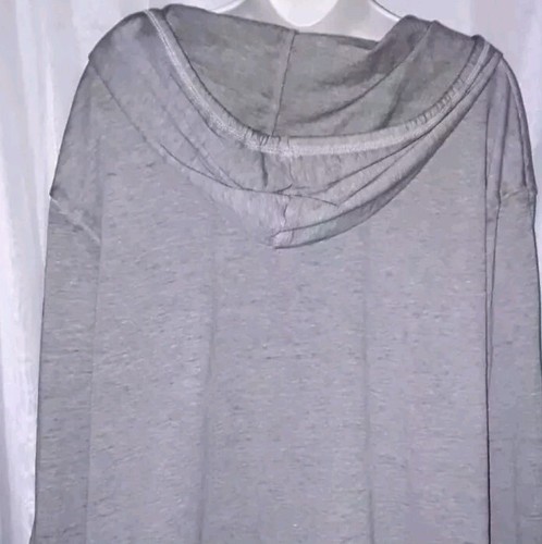 No Boundaries Hooded Sweater Womans Plus Size 3X Gray or Pale Green NWT - Picture 3 of 8