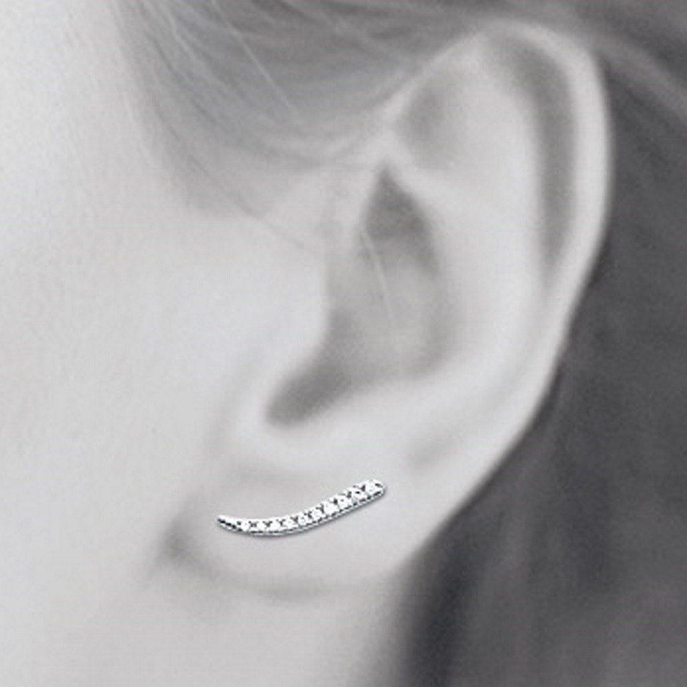Boucles d'oreilles zirconium argent rhodié parfaites pour le bureau