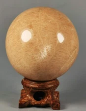 Amazing PEACH MOONSTONE Crystal Polished Sphere Ball Stone - Madagascar