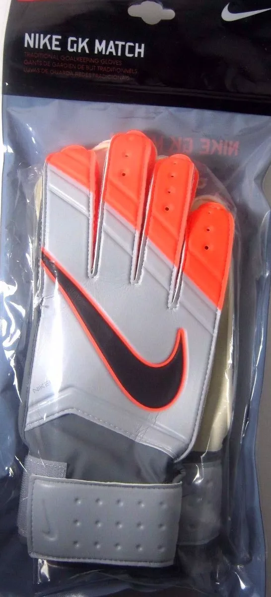 Nike GK Match Adult Unisex Men&#039;s Women&#039;s Gloves Gray Goalkeeper Size 10 | eBay