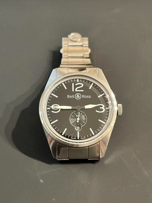 Bell & Ross BR125-95-SS Vintage 40mm Stainless Steel Black Analog 