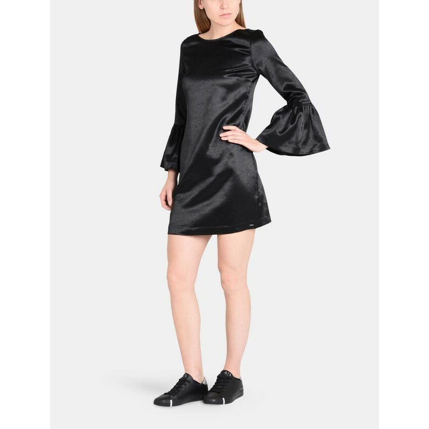 armani exchange black dress Women's Armani Exchange black leather dress