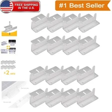Lightweight Anodized Solar Panel Z Brackets - 16 Units for Off-Grid Applications