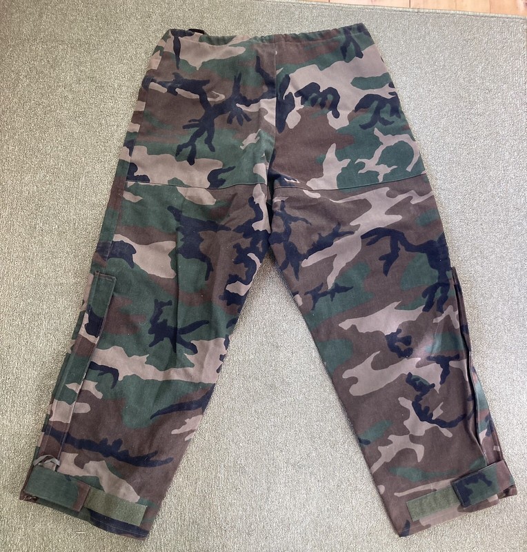 us issue, trousers, air crew, aramid, fire resistant, waterproof, woodland large