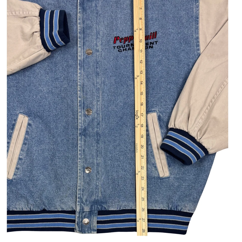 Vintage Letterman Jacket Mens Peppermill Tournament Champion Embroidery XL Poker - Image 4 of 4