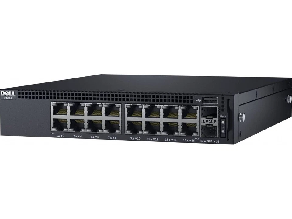 Dell X1018 X-Series Smart Managed Switches 16-Port Gigabit 2-Port SFP Switch - Image 2 of 3