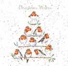 Wrendale Tree of Singing Robins Christmas Cards - Set of 8 12cm Festive Cards