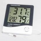 HTC-2 Digital LCD Temperature Thermometer Humidity TEMP Meter Clock