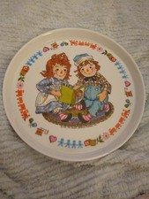 VTG 1969 Oneida Raggedy Ann Andy Dinner plate Matching Salad Plate Set Of 2
