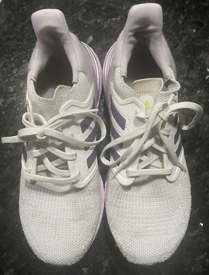 Adidas UltraBoost 20 Womens Size 8.5 Running Shoes Sneakers White Purple Tint