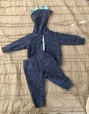 Carters 6M Baby Boys Outfit Dino Hoodie and Pants Set