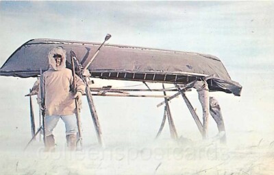 Native American, Alaska, A Native and His Skinboat, Umiak, Colourpicture P45054