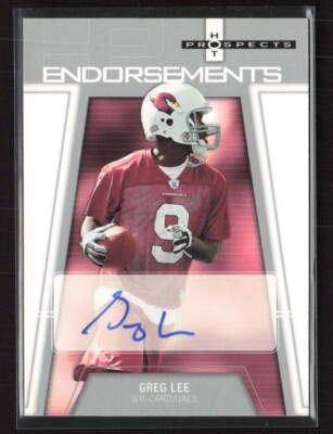 2006 Fleer Hot Prospects #HP-GL Greg Lee Endorsements Auto Arizona Cardinals (K)