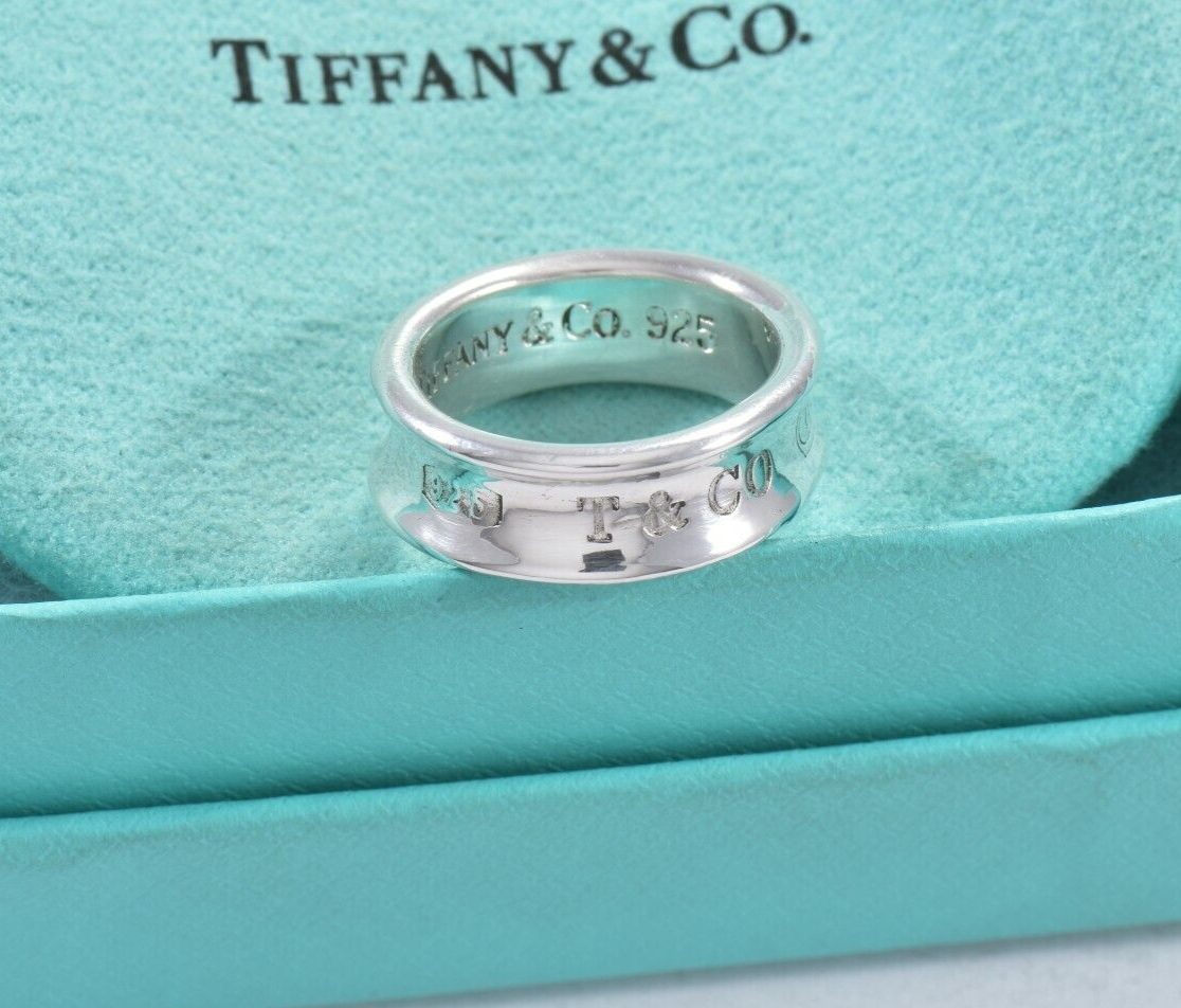 Vintage 1997 Tiffany & Co Silver 1837 Medium Ring Band Size Vintage 1997 Tiffany & Co Silver 1837 Medium Ring Band Size