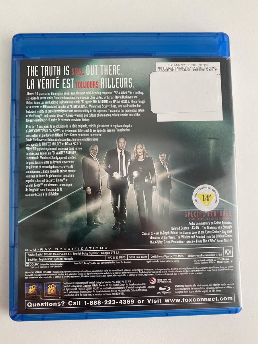 The X-Files: The Event Series (Blu-ray, 2-Disc Set, 2016) David
