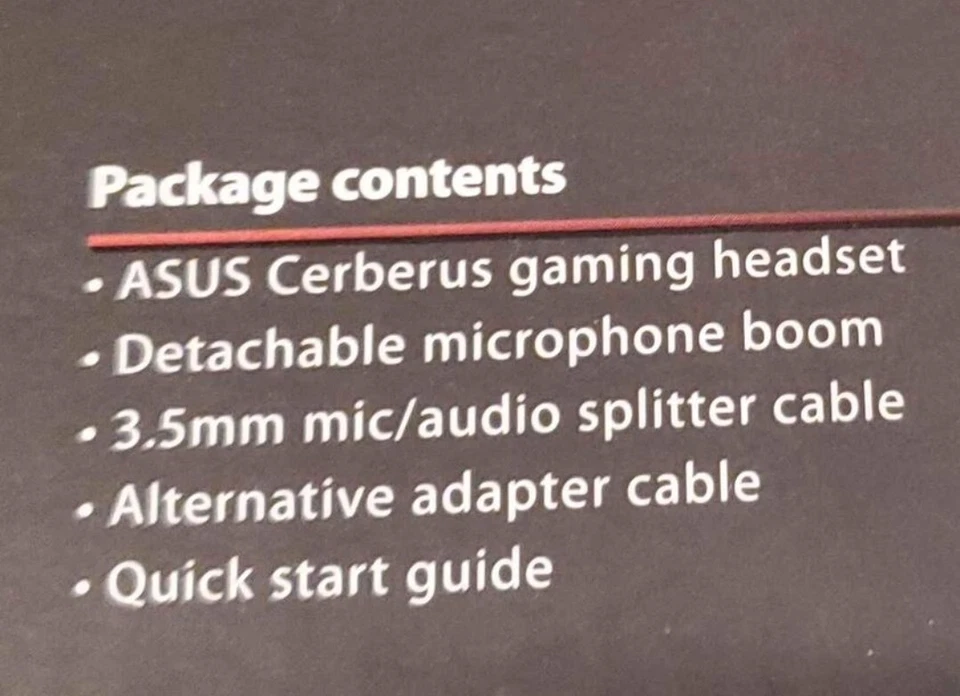 NEW ASUS Gaming Headset Wired Headphone Cerberus Black - Sealed Box - Image 3 of 4