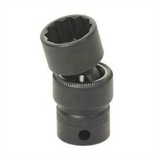 Grey Pneumatic 3/8" Drive x 3/8" Standard Universal- 12 Point Socket - Black