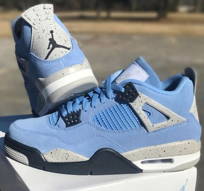 #ad Jordan Air Jordan 4 Retro quot;University Bluequot; Men#x27;s Mid Top Basketball Shoes $92.99