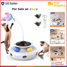 Interactive Cat Toy Plastic 3-in-1 Automatic Exercise Play for Indoor Cats