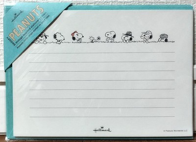 Hallmark Peanuts Figur Snoopy Brüder Brief 8 & Umschlag 4er SET Olaf JAPAN