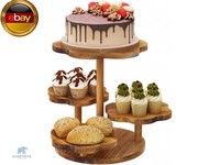 Etagere TortenstäNder/Cupcake StäNder Aus Holz 4 Etagen,Desser Halter Turm S