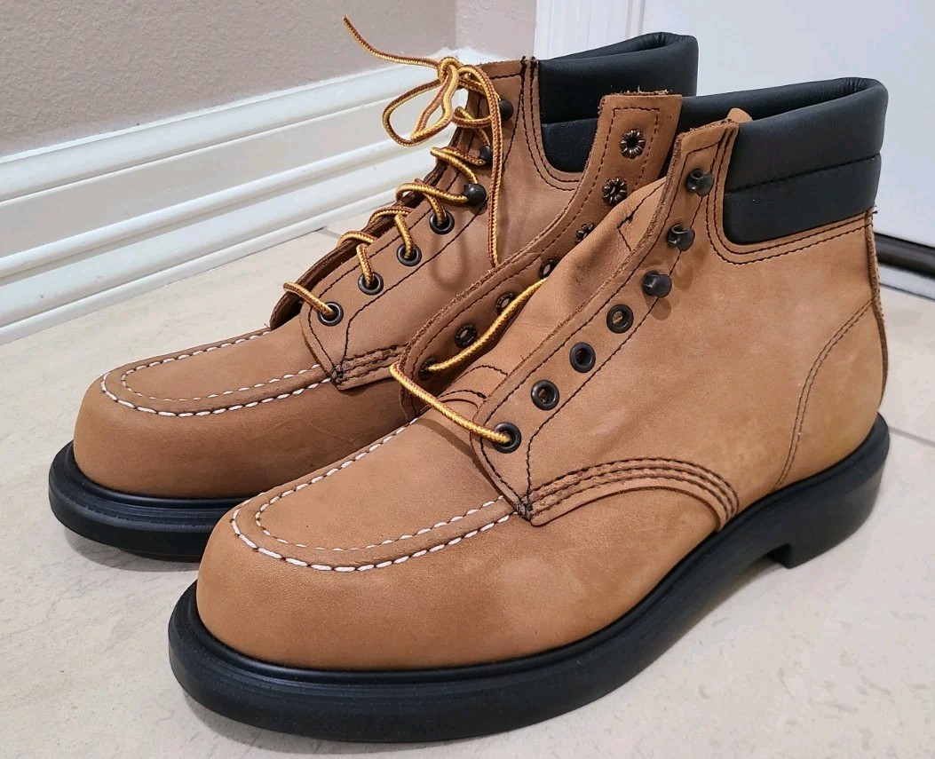Red Wing 4539 Moc Toe Boots Men 9D Honey Nubuck J.Crew 6