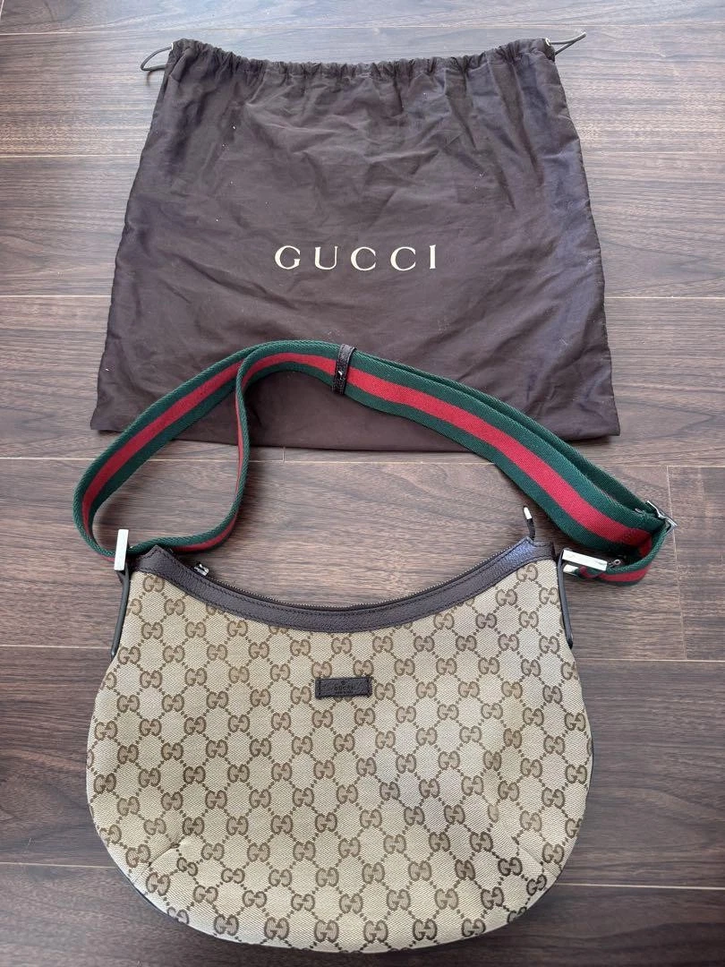 TA ) GUCCI Sac Bandoulière Beige Marron avec Sac de Rangement Achat Outre mer Cadeau 04