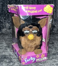 Vintage 1999 Furby 70-800 Black  Brown  Gorilla Tiger  w/ Box   UNTESTED