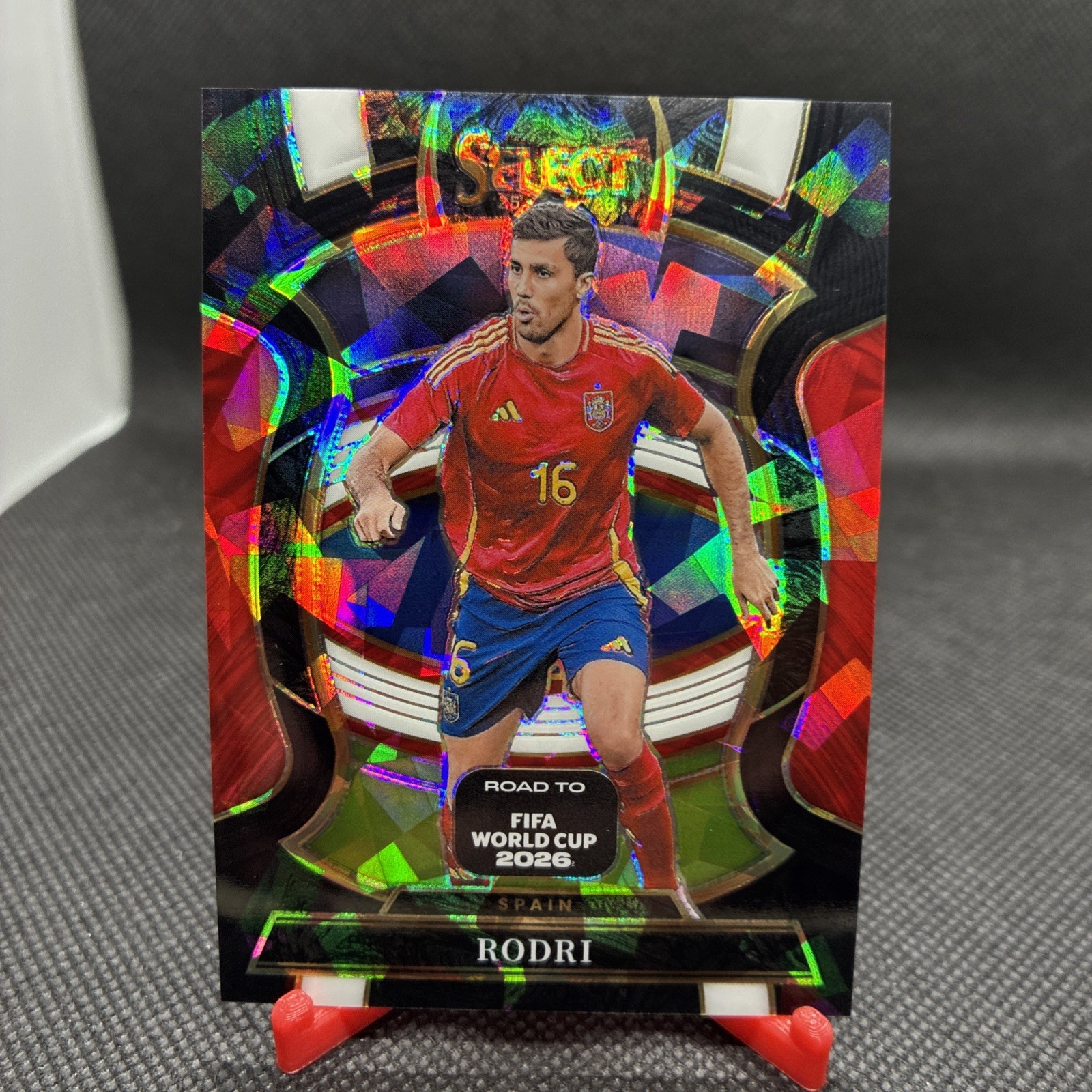 Panini Select Road to FIFA World Cup 2026 2025-26 Rodri Spain #69 Red Ice /399