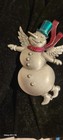 Vintage Signed JJ Jonette Enameled Snowman Angel Silver Tone Brooch  Christmas  — photo 7