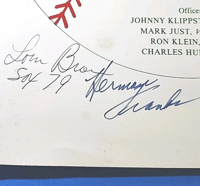 1/21/1979 Pitch & Hit Club of Chicago program 10 Autographs - Image 4 of 4