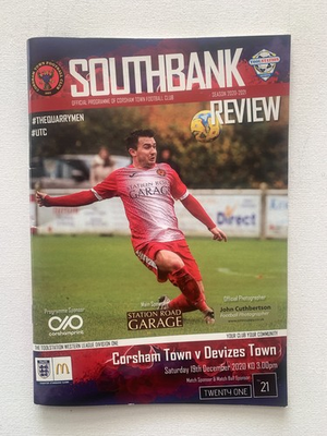 #ad #ad 2020 2021 Corsham Town FC v Devizes Town Toolstation Western League 19 12 20 GBP 1.45