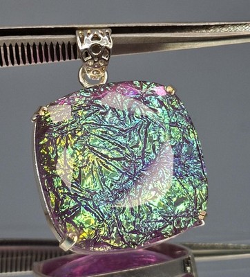 Monarch Feueropal Lab Created 106,65Ct Anhänger Kissenschliff lose Edelstein SP1116