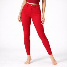 Balera Performance Girl's Urban Groove Bold Red Jeggings Pants in size MC 10-12